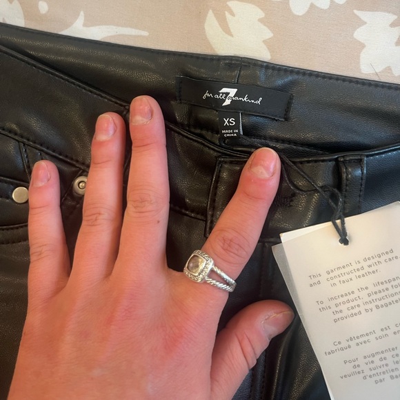 7 For All Mankind Faux Leather Pant - Picture 2 of 4
